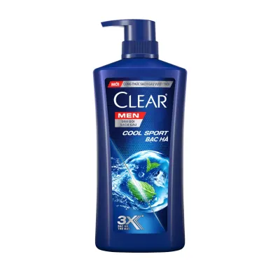 Dầu gội men mát lạnh bạc hà Clear chai 630g