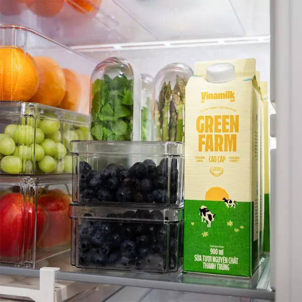 Sữa thanh trùng không đường Green Farm Vinamilk hộp 900ml