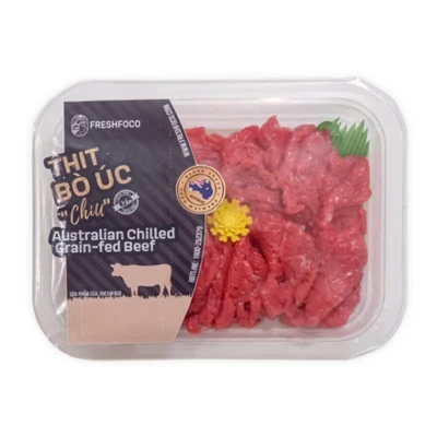 Đùi gọ bò Úc cắt xào Freshfoco khay 175g