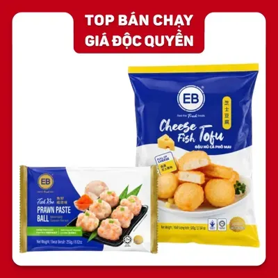 Combo chả tôm trứng cá 250g và đậu hũ phô mai 500g