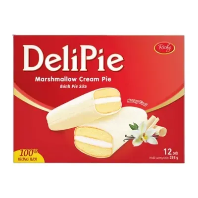 Bánh sữa hương vani Delipie hộp 216g