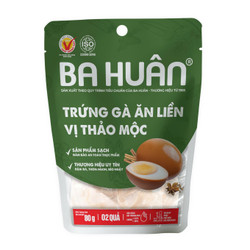 Trứng gà ăn liền vị thảo mộc 80g gói 2 quả (1 Gói)