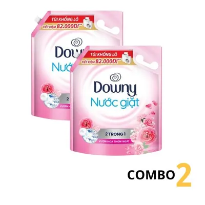 Combo 2 túi nước giặt Downy vườn hoa tươi mát túi 3kg