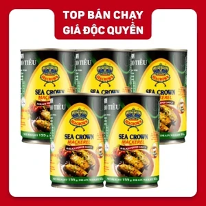 Combo 5 lon cá nục kho tiêu Sea Crown lon 155g