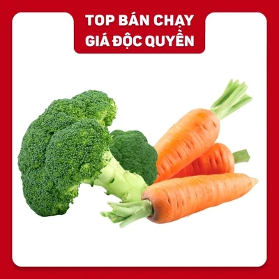 Combo cà rốt Đà Lạt 300g và bông cải xanh Đà Lạt 280-350g