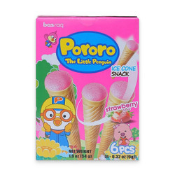 Bánh kem ốc quế vị dâu Pororo hộp 54g