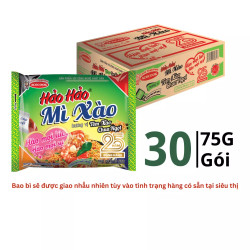Thùng mì xào khô Hảo Hảo tôm xào chua ngọt Acecook 75g (30 Gói)