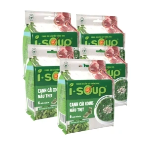 Combo 5 túi canh cải xoong nấu thịt ăn liền I.Soup 42g