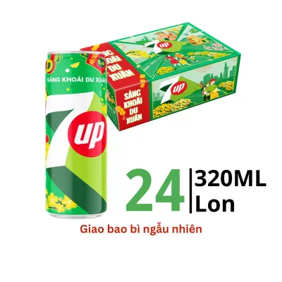 Thùng 24 lon nước ngọt 7UP 320ml