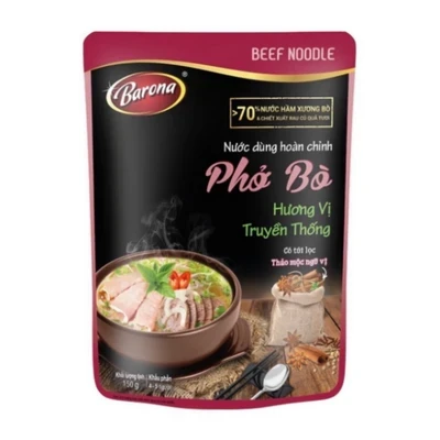 Nước dùng hoàn chỉnh phở bò Barona gói 150g kèm thảo mộc ngũ