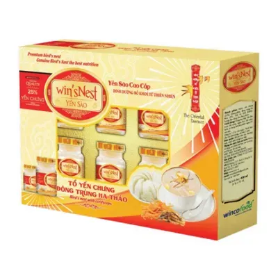 Tổ yến chưng đông trùng hạ thảo hộp quà Win's Nest 6 hũ x 70ml