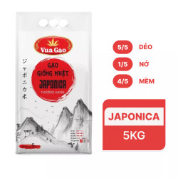 Gạo Nhật Japonica Vua Gạo túi 5kg