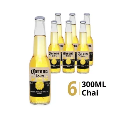 Lốc 6 chai bia Corona Extra 4.5% 300ml