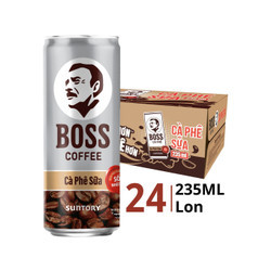 Thùng cà phê sữa Boss lon 235ml (24 Lon)