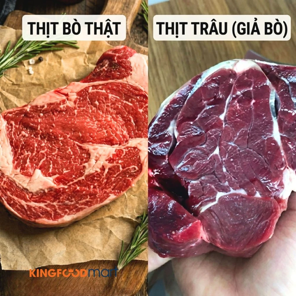 Mẹo phân biệt thịt trâu giả bò và thịt bò