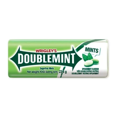 Kẹo ngậm Spearmint Doublemint tuýp 23.8g