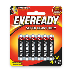 Pin AAA super duty 1212 BP4 Eveready vỉ 6 viên
