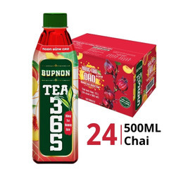 Thùng trà hương đào Tea365 chai 500ml (24 Chai)
