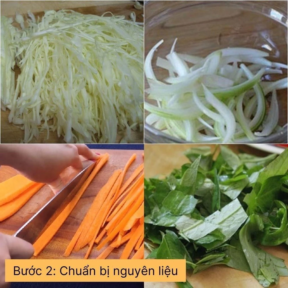 chuẩn bị nguyên liệu