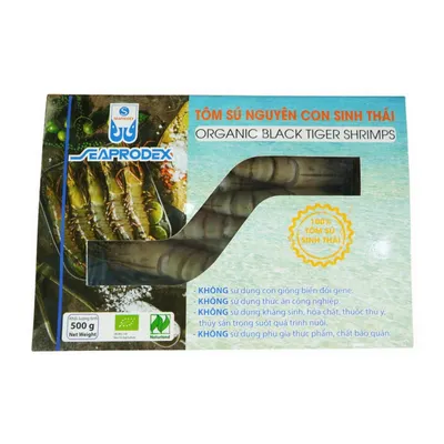 Tôm sú nguyên con sinh thái Seaprodex hộp 500g