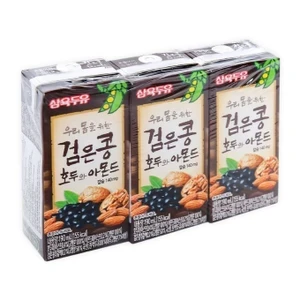 Lốc 3 hộp sữa đậu đen óc chó hạnh nhân Sahmyook 190ml
