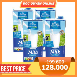 Combo 4 Sữa tươi tiệt trùng không đường Oldenburger hộp 1l (4 Hộp)