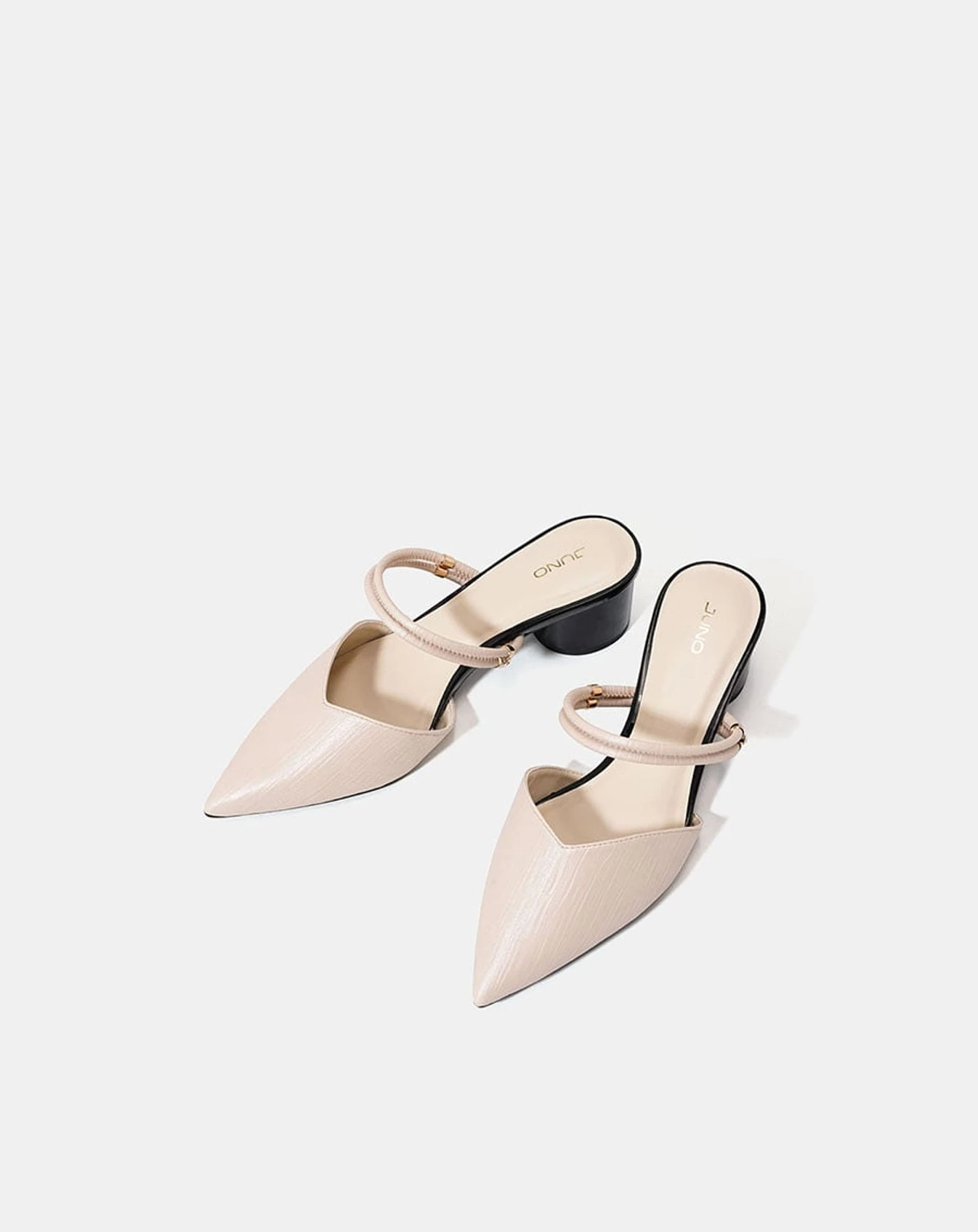 Giày Mules Mũi Nhọn Gót Trụ - Image 4