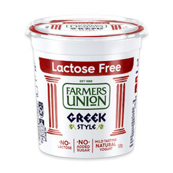 Sữa chua kiểu Hy Lạp không lactose Famers Union hộp 500g