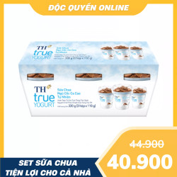 Lốc sữa chua ăn ngũ cốc ca cao TH True Milk hộp 110g (3 Hộp)