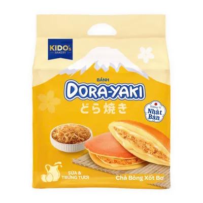 Bánh Dorayaki chà bông xốt bơ Kido túi 150g