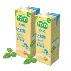 Combo Sữa đậu nành canxi Fami hộp 1L (2 Hộp)