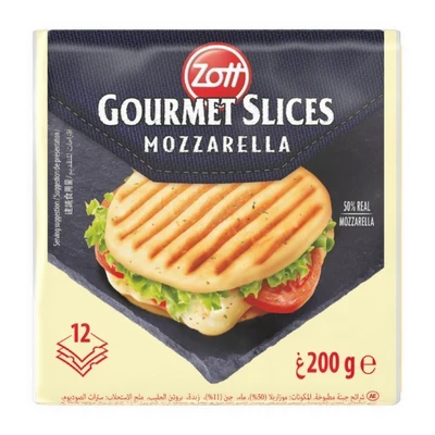Phô mai lát Mozzarella Zott gói 200g