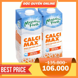 Combo sữa tươi tiệt trùng giàu canxi Meadow Fresh 1l (2 Hộp)