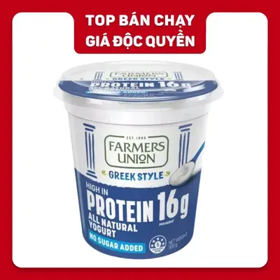 Sữa chua Hy Lạp high protein Farmers Union hộp 500g