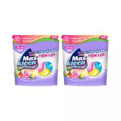 Combo 2 viên giặt xả dấu ấn ngọt ngào MAX KLEEN túi 510g x 2 (15G x 34 Viên x 2)