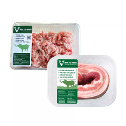 Combo nạc heo xay 300g và ba rọi heo đặc biệt Vĩnh Tân 400g