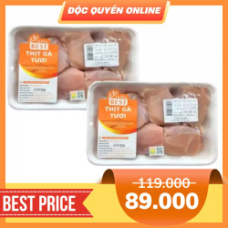 Combo 2 khay phi lê má đùi không da Japfa khay 500g