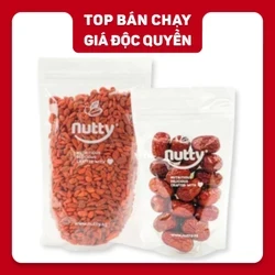 Combo táo đỏ sấy dẻo 100g và kỷ tử Nutty 150g
