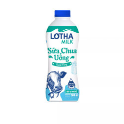 Sữa chua uống thanh trùng có đường Lothamilk chai 500ml (1 Chai)