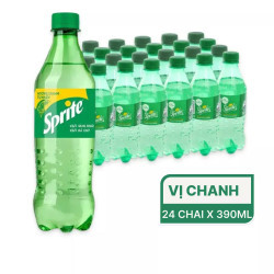 Thùng nước ngọt Sprite hương chanh 390ml (24 chai)