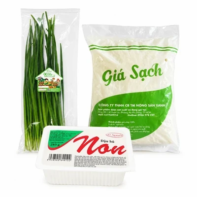 Combo canh đậu hũ non giá hẹ