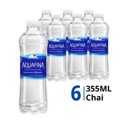 Lốc 6 chai nước uống tinh khiết Aquafina 355ml