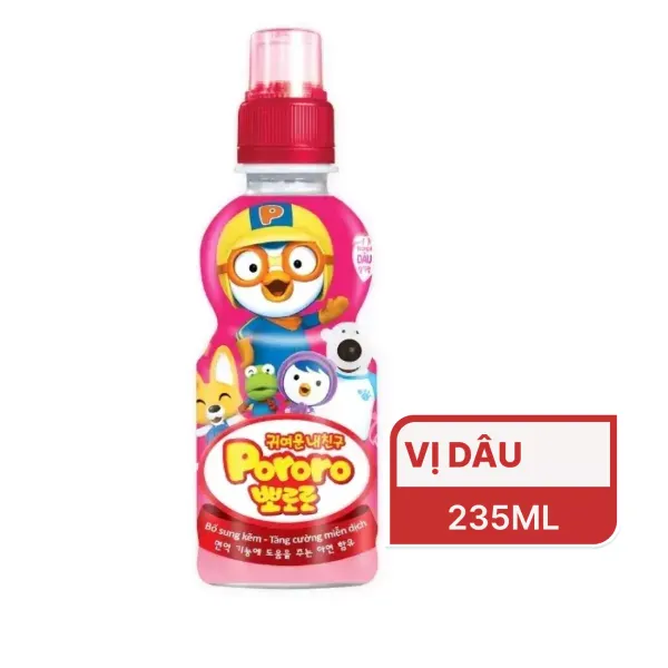 Nước uống vị dâu Pororo chai 235ml