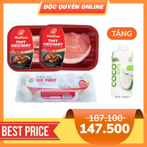 Combo món Tết: thịt kho hột vịt (1 khay ba rọi, 1 khay thịt đùi, 10 quả trứng vịt)