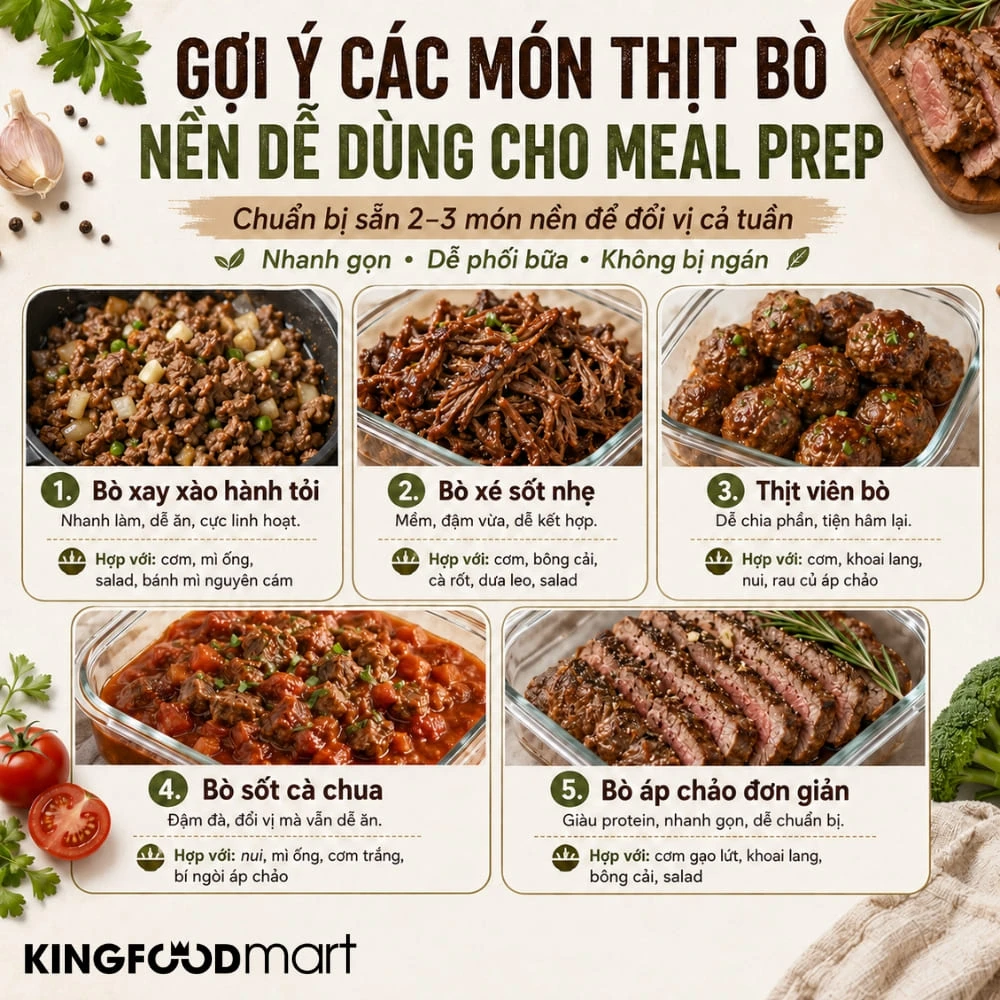 Meal prep thịt bò là gì