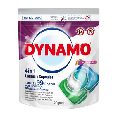 Viên giặt xả 4in1 Color Care Dynamo túi 20 viên