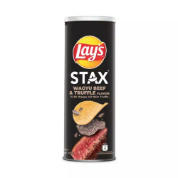 Snack khoai tây vị bò Wagyu xốt nấm truffle Lay's Stax hộp 100G (1 Hộp)