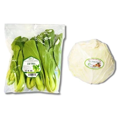 Combo cải thìa và bắp cải