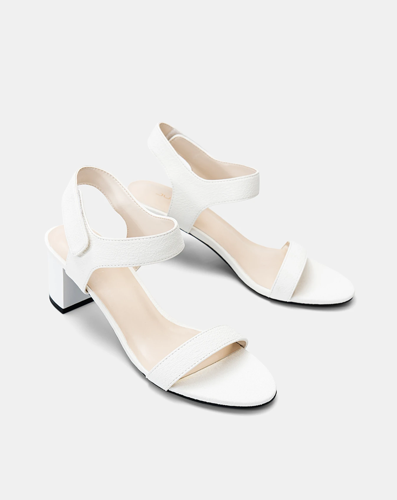 Giày Sandal Gót Trụ Quai Ngang Basic - Image 8