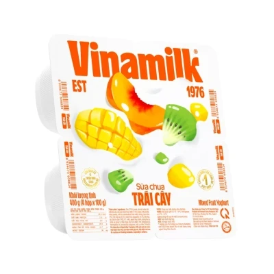 Lốc 4 hộp sữa chua ăn trái cây Vinamilk 100g